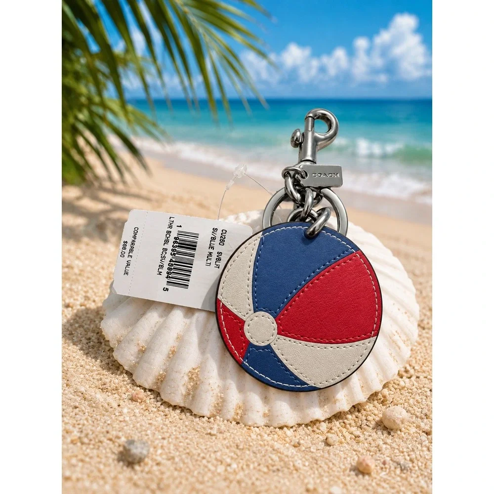 01 Coach Beachball Bag Charm NWT Deadstock